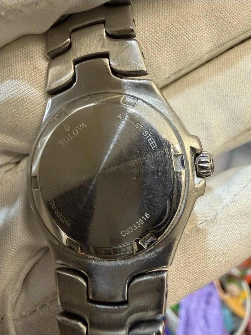 Bulova Marine Star 96R002 Womens Diamond Watch Mother of Pearl Stainless Steel